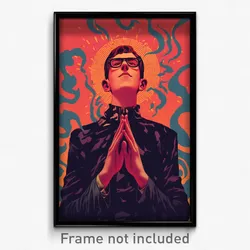 Greek Movie Poster - Boy Feeling Outrage, Warped Black Coat (Greece Art Print)