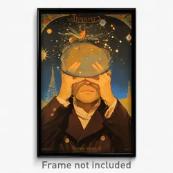 French Movie Poster - Man Feeling Self Critical, Offbeat Brown Headwear (Print)