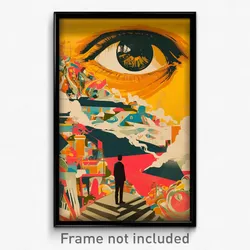 French Movie Poster - Uneven Fountain (France Psychedelic Art Retro Film Print)