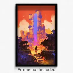 Spanish Movie Poster - Cloudy Stronghold (Spain Retro Film Art Print)