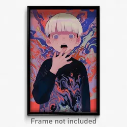 Art Poster - Boy Feeling Shocked Wearing Taut Pencil Dress (Art Print)
