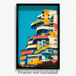 Art Poster - Large Flats (Psychedelic Trippy Weird 11x17 Print)