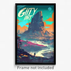 Movie Art Poster - Grimy Inlet (Psychedelic Trippy Retro Cartoon Film Print)