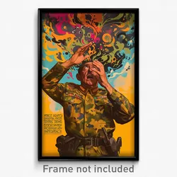 Mexican Movie Poster - Man Feeling Aversion, Old Fashioned Camouflage Jacket
