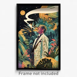 French Movie Poster - Peaceful Scriptorium (France Retro Film Art Print)