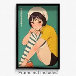Chinese Movie Poster - Girl Feeling Unnerved, Simplistic Ribbed Legwear (Print)