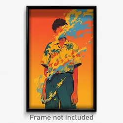 Thai Movie Poster - Boy Feeling Glumness, Voluminous Torn Pants (Art Print)