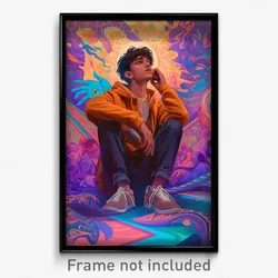 Bollywood Movie Poster - Boy Feeling Suspicious, Bronze Hoodie Lift (Art Print)