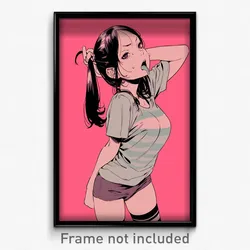Art Poster - Girl Feeling Frustrated Wearing Oddball Tail Ornament (Print)