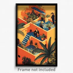Spanish Movie Poster - Worldly Villa (Spain Psychedelic Art Retro Film Print)