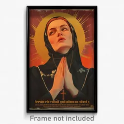 Russian Movie Poster - Woman Feeling Nostalgic, Valuable Cross Choker (Print)