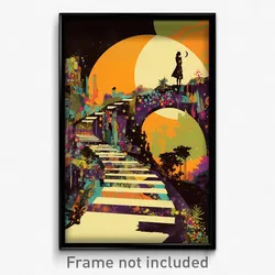 Hebrew Movie Poster - Violet Small Town (Israel Retro Film Art Print)