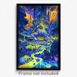 Art Poster - Outrageous Hideaway (Psychedelic Trippy Weird 11x17 Print)