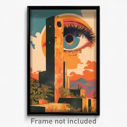 Spanish Movie Poster - Glamorous Tower (Spain Psychedelic Art Retro Film Print)