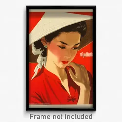 Thai Movie Poster - Woman Feeling Self Respecting, Homely Frilled Ribbon (Print)
