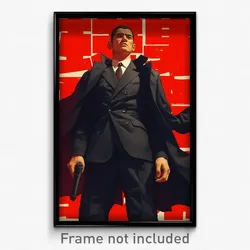 Chinese Movie Poster - Man Feeling Confident, Realistic Black Coat (Art Print)