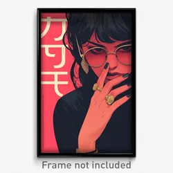 Bollywood Movie Poster - Girl Feeling Insecurity, Glass Black Clothes (Print)
