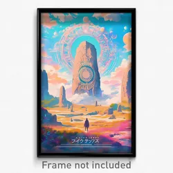 Icelandic Movie Poster - Uneven Menhir (Iceland Retro Film Art Print)