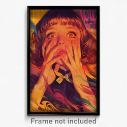Spanish Movie Poster - Girl Feeling Eagerness, Wobbly Yellow Bowtie (Art Print)