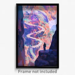 Art Poster - Silent Karst (Psychedelic Trippy Weird 11x17 Cartoon Print)