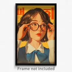 Korean Movie Poster - Girl Feeling Bored, Odd Blue Bowtie (Korea Film Art Print)