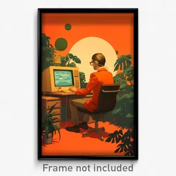 German Movie Poster - Extra Small Computer (Germany Retro Film Art Print)