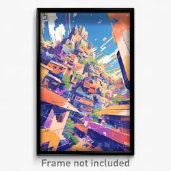 Art Poster - Colorful Heights (Psychedelic Trippy Weird 11x17 Print)