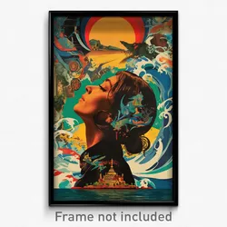 Spanish Movie Poster - Heavenly Flood (Spain Psychedelic Art Retro Film Print)