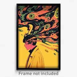 Greek Movie Poster - Man Feeling Elation, Scholarly Yellow Coat (Art Print)
