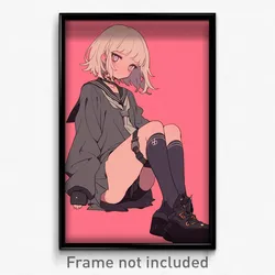 Anime Art Poster - Girl Feeling Rejected, Well Groomed Over Kneehighs (Print)