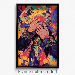 Anime Art Poster - Man Feeling Apprehension, Radiant Strawberry Hair Ornament