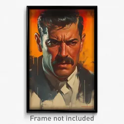 Mexican Movie Poster - Man Feeling Grouchiness, Crafty Silver Dress (Art Print)