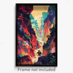 French Movie Poster - Major Canyon (France Psychedelic Art Retro Film Print)