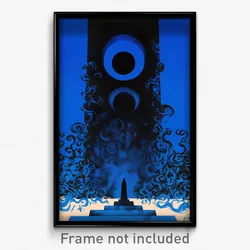 Icelandic Movie Poster - Blue Entrance (Iceland Retro Film Art Print)