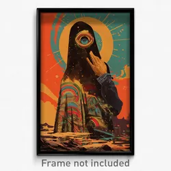 Brazilian Movie Poster - Big Pillar (Brazil Psychedelic Art Retro Film Print)