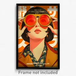 Japanese Movie Poster - Girl Feeling Undermined, Quizzical Orange Goggles