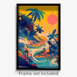 German Movie Poster - Strange Exotic Island (Germany Retro Film Art Print)