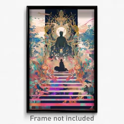 Russian Movie Poster - Glitchy Temple (Russia Psychedelic Art Retro Film Print)