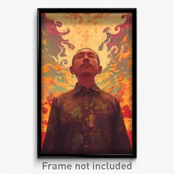 Indonesian Movie Poster - Man Feeling Patience, Colorless Puffy Sleeves (Print)