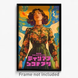Hebrew Movie Poster - Woman Feeling Pleased, Modern Cute Clothes (Art Print)
