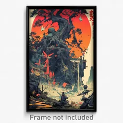 Chinese Movie Poster - Damaged Fountain (China Psychedelic Art Retro Film Print)
