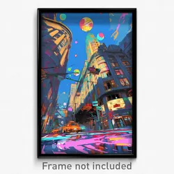 Art Poster - Flamboyant Crossing (Psychedelic Trippy Weird 11x17 Print)
