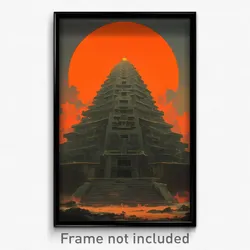 Chinese Movie Poster - Tan Ziggurat (China Psychedelic Art Retro Film Print)
