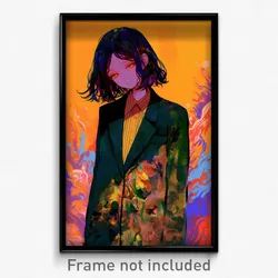 Anime Art Poster - Girl Feeling Confident Wearing Handmade Suit Jacket (Print)