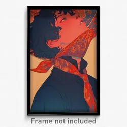 Art Poster - Boy Feeling Outrage Wearing Tidy Red Neckerchief (Print)