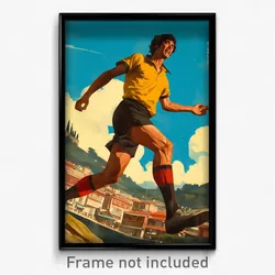 Spanish Movie Poster - Man Feeling Excitement, Cluttered Mismatched Legwear