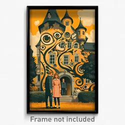 German Movie Poster - Yellow Manse (Germany Psychedelic Art Retro Film Print)