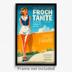 French Movie Poster - Girl Feeling Sentimentality, Precious White Shorts (Print)