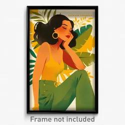 Mexican Movie Poster - Woman Feeling Calmness, Bulky Green Pants (Art Print)