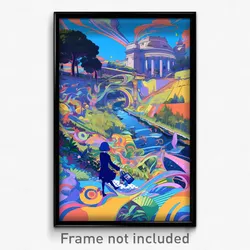 Art Poster - Frosty Rome (Psychedelic Trippy Weird 11x17 Print)